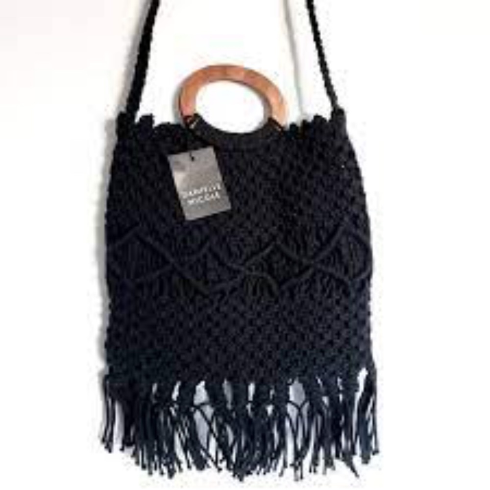 NWT Danielle Nicole Macrame Bag w/ Tassels